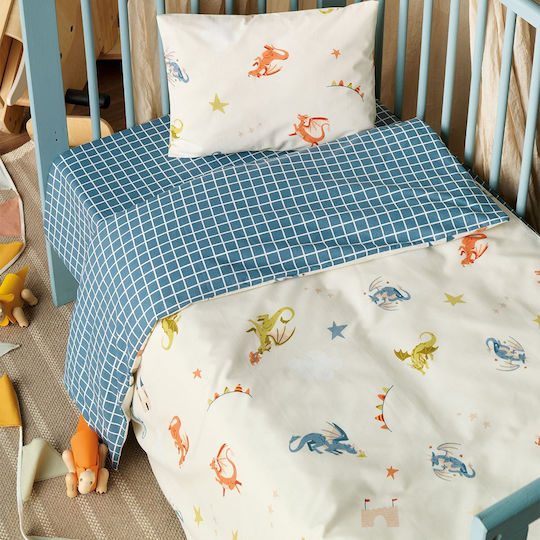 Kentia Poldo Комплект Бебешки Чаршафи За Количка Памучни Многоцветни 120x170бр 3бр