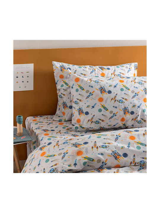 Palamaiki My Kingdom Baby Sheets Set Crib Cotton Fitted Multicolored 70x140cm
