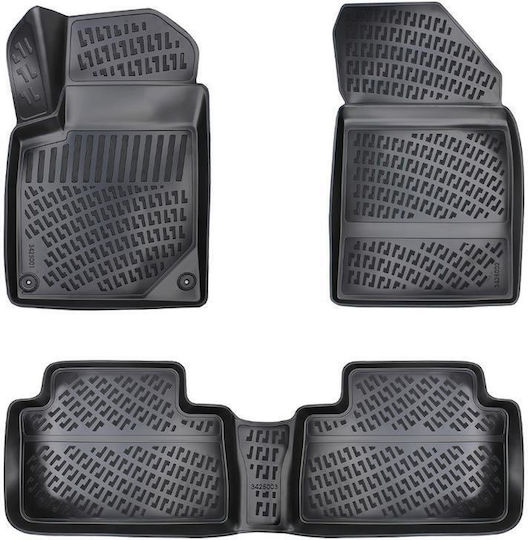 Umbrella Set Covorașe Față și Spate 4buc din Furtun pentru Peugeot 407 2003-2010 Negre