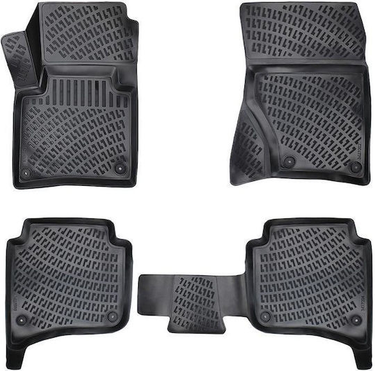 Umbrella Set Covorașe Față și Spate 4buc din Furtun pentru Volkswagen Touareg 2010-2018 Negre