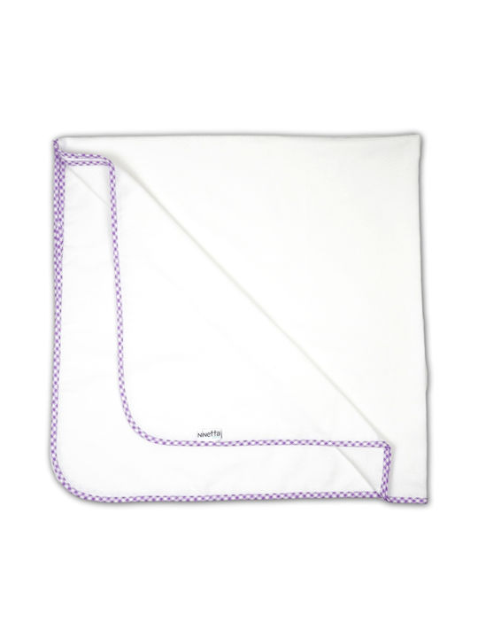 Ninetta Bebe Flannel Swaddle Wrap Purple 80x90cm.