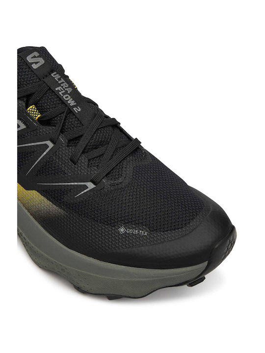 Ultra Flow 2 Herren Sportschuhe Trail Running Wasserdicht mit Gore-Tex-Membran Schwarz