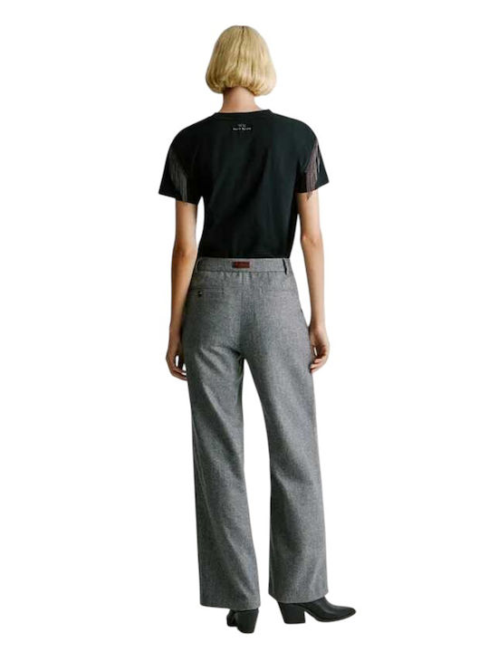 Damen Stoff Hose Gray