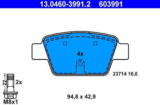 Brake Pads Alfa Romeo Mito 955 Ate 13046039912