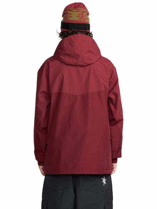 Volcom Longo G0652603-BTR Ανδρικό Μπουφάν Gore-Tex για Σκι & Snowboard Κόκκινο
