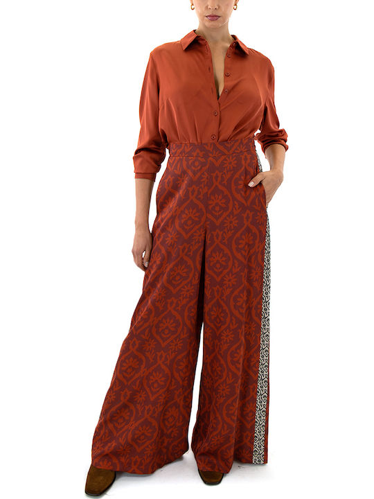 Femei Din material textil Pantaloni cu elastic Ecru, Bordeaux, Orange