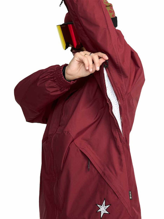Volcom Longo G0652603-BTR Ανδρικό Μπουφάν Gore-Tex για Σκι & Snowboard Κόκκινο
