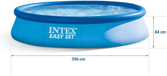 Intex Easy Set Rundes Schwimmbecken PVC 7290l Aufblasbar 396x84cm Blau