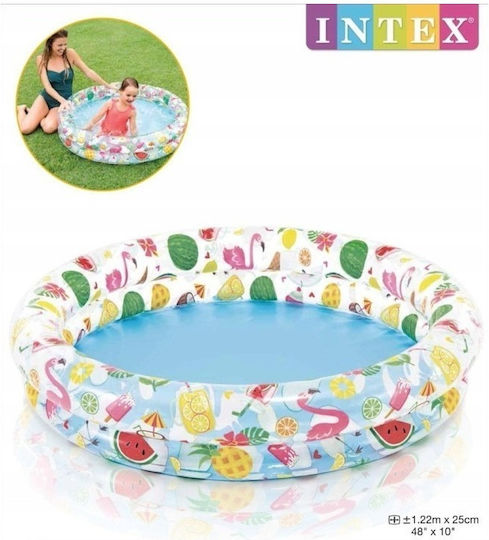 Intex Παιδική Στρογγυλή Πισίνα 150lt Φουσκωτή 122x25εκ. Fruity
