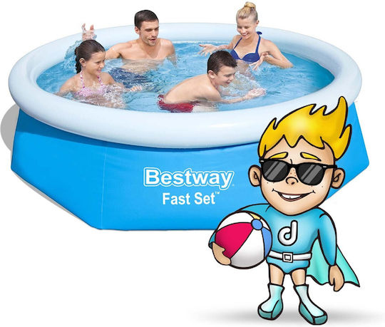 Bestway Piscină Rotundă 1880lt Gonflabilă 244x61cm Albastră