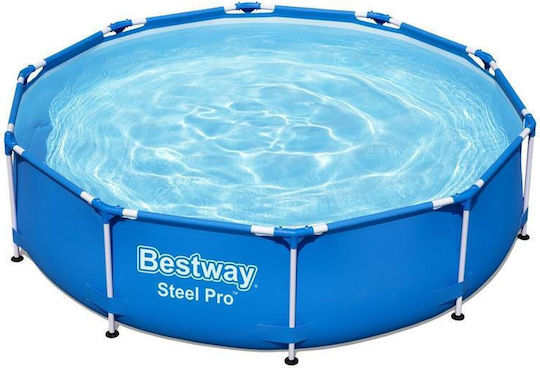 Bestway Steel Pro Round Swimming Pool PVC 4678L with Metallic Frame 305x76cm Blue