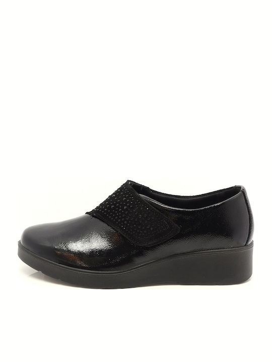 Δερμάτινα Γυναικεία Loafers σε Μαύρο Χρώμα