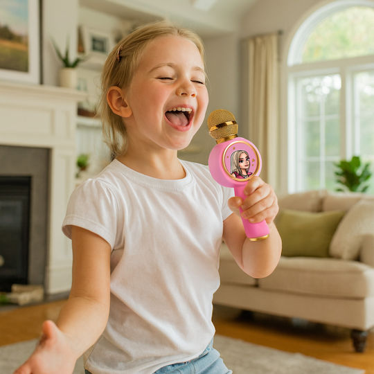 Kiddoboo Микрофон Караоке Безжично KidsVoice Josephine Розов