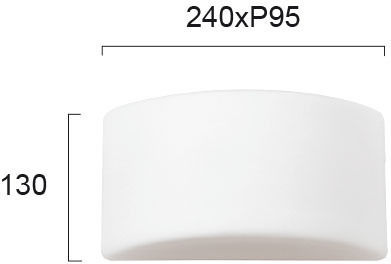 Viokef Lumină de Perete cu Soclu E27 Alb 13x24x9.5cm