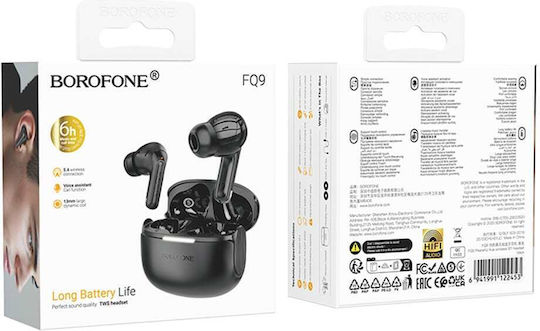 Borofone FQ9 In-ear Bluetooth Handsfree Earphones with Charging Case Black