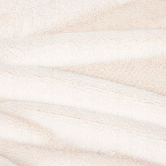 Christmas Tree Skirt White with Furry Texture D90cm.