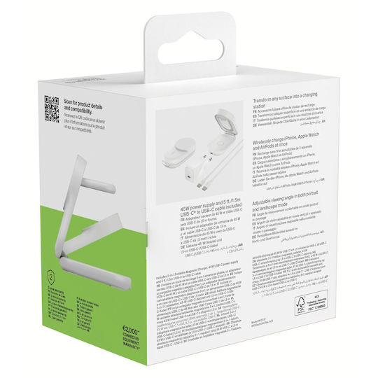 Belkin Wireless Charger Qi2 25W Whites (UltraCharge)