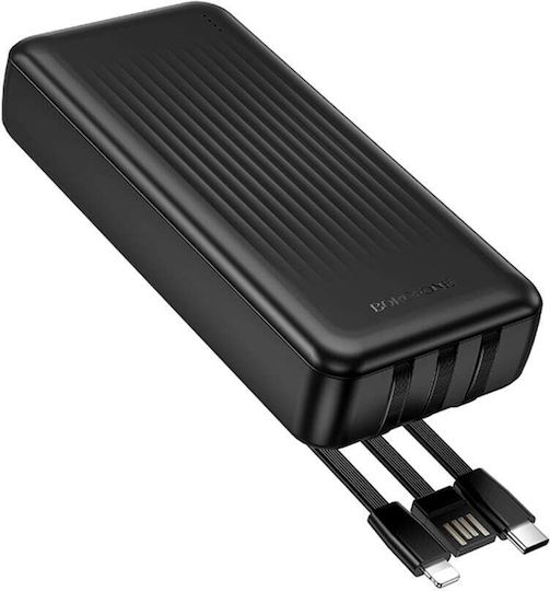 Borofone BJ79A Power Bank 20000mAh με Θύρα USB-A και Θύρα USB-C Μαύρο