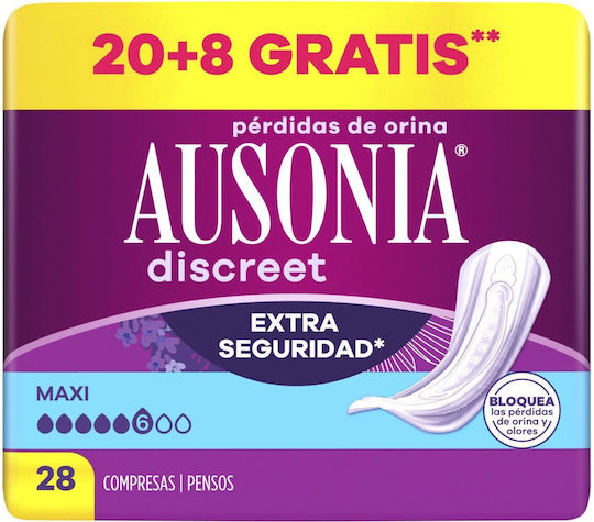Ausonia Discreet Women's Incontinence Pad Heavy Flow 6 Drops 28pcs