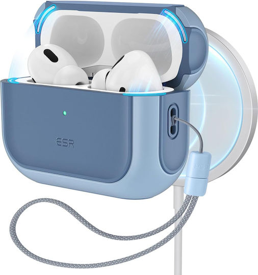 ESR Orbit Halolock Magsafe Case Silicone in Blue color for Apple AirPods Pro