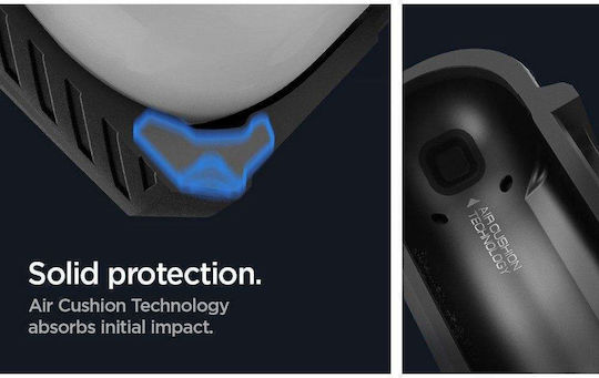Spigen Lock Fit Case Silicone / Plastic with Hook in Black color for Apple AirPods Pro 3