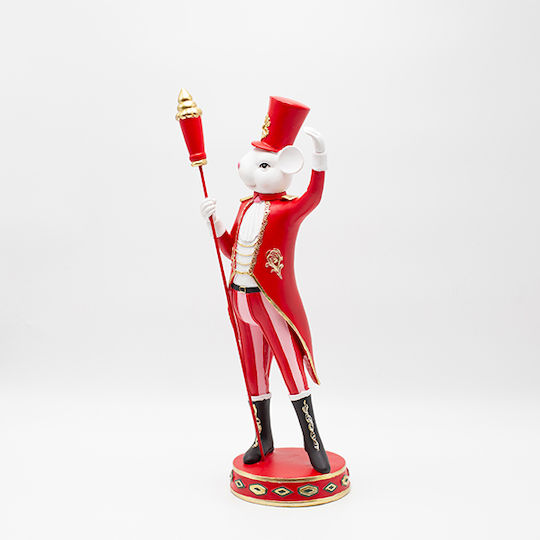 Eurolamp Nutcracker de Crăciun Roșu din Polirosină Înălțime 40.2cm.