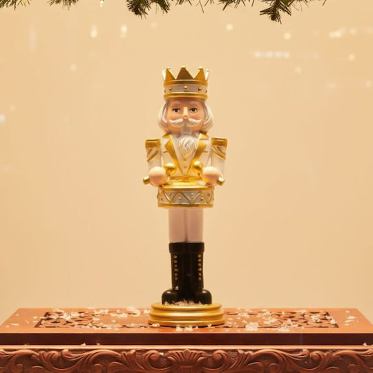 +Efo Nutcracker de Crăciun Auriu Înălțime 21cm.