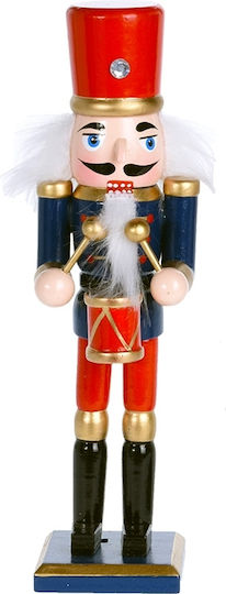 Nutcracker de Crăciun Lemn Soldat cu o Sabie de Aur Înălțime 18cm.