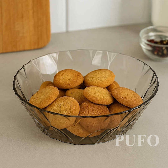 Serving Bowl Round Glass with Diameter 22cm