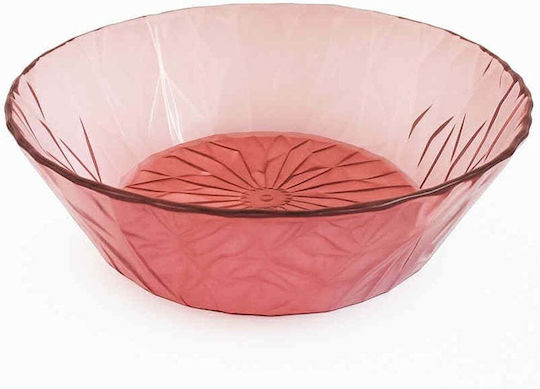 Servierschüssel Rund Kunststoff Rosa mit Durchmesser 22cm