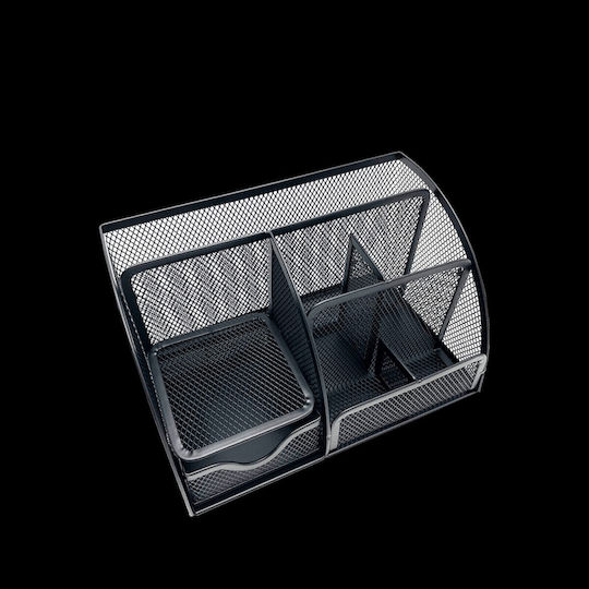 Metallic Desk Organizer in Black Color 1pcs 14x12.5x22cm