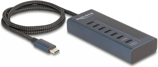 DeLock DeLock USB-Hub mit 7 Anschlüssen USB 3.2 und USB-C Anschluss