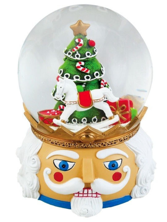 Weihnachtliche Schneekugel mit Nussknacker 1Stück