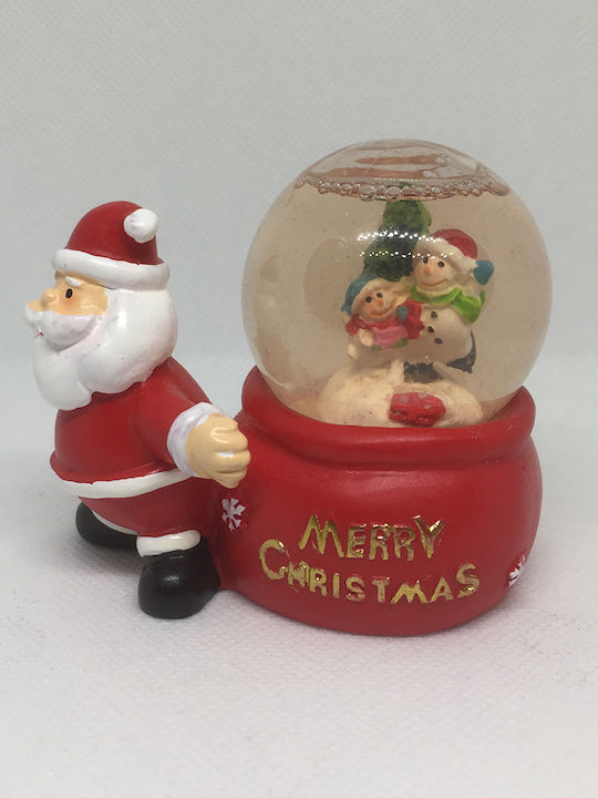 Weihnachtliche Schneekugel mit dem Weihnachtsmann 6.7x5.4x8cm 1Stück