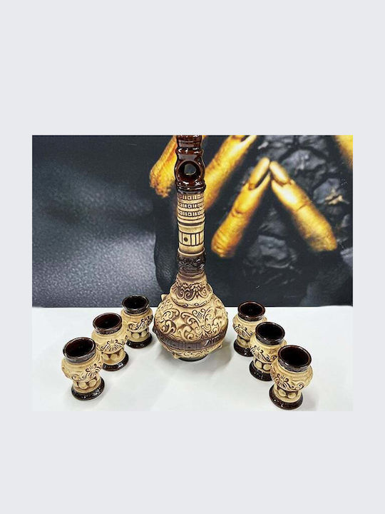 Velve Sticlă Carafă de Servire 37buc cu Dop și Pahare 1buc