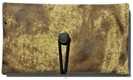 Simona Fabric Tobacco Pouch with Wrap-Around Cord 16x9cm Beige