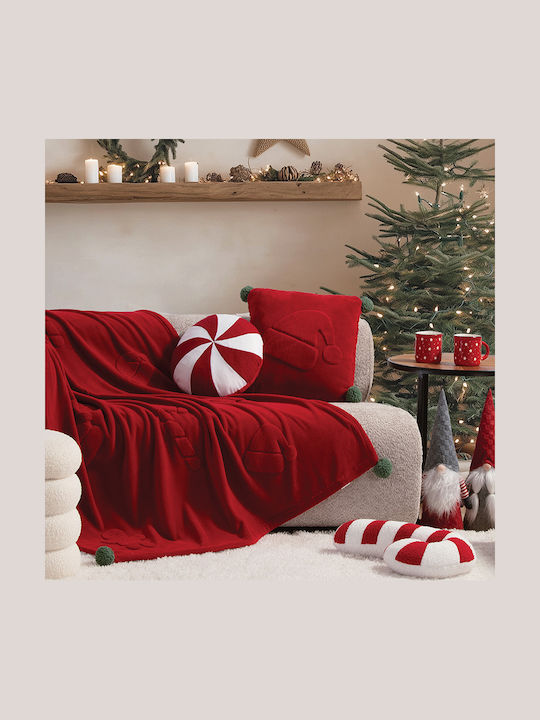 Christmas Decorative Pillow Nef-nef Homeware Lollipop White Red 50cm