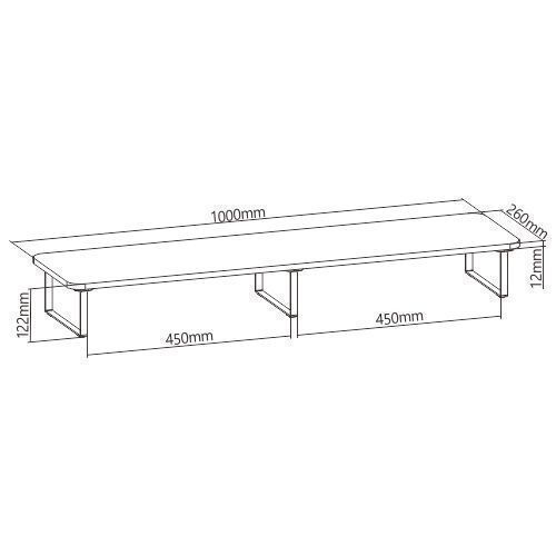 Brateck Desktop Stand for 2 Monitors up to 32" Gray (STB-111-03)