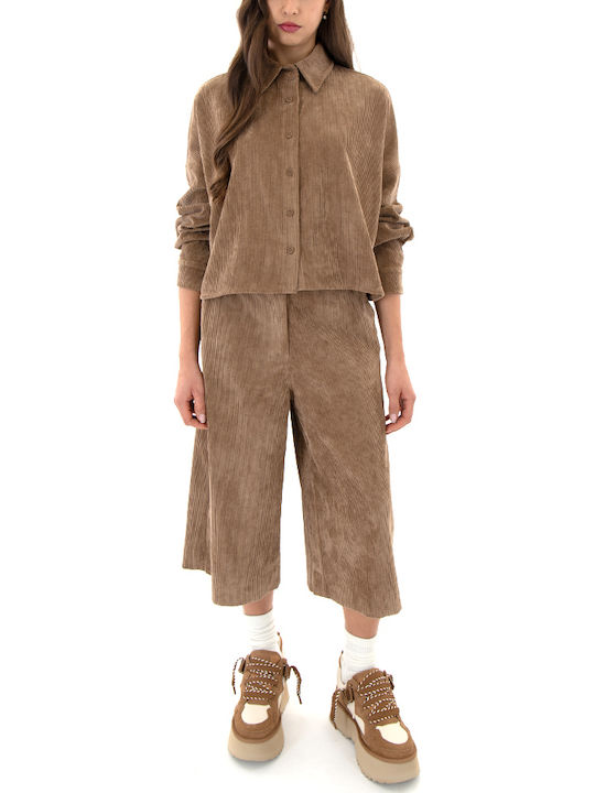 Дълъг ръкав Женска Риза Camel, Brown