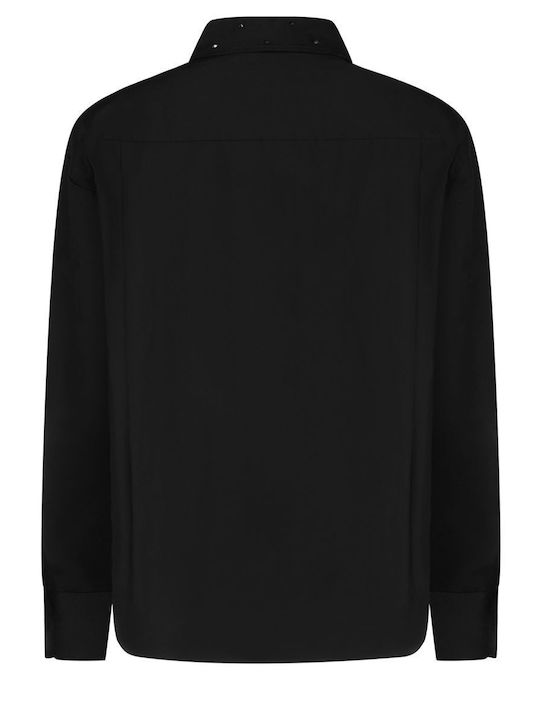 Langärmelig Damen Hemd Black