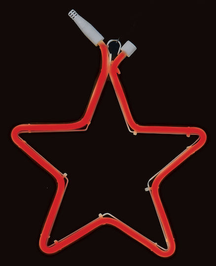 Lianos Plastic Christmas Decorative Pendant Star 30x30cm Red