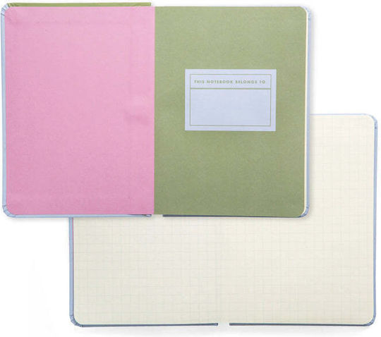 Kikkerland Kikkerland A6 96 Sheets Square Notebook with Pen Case Various Designs