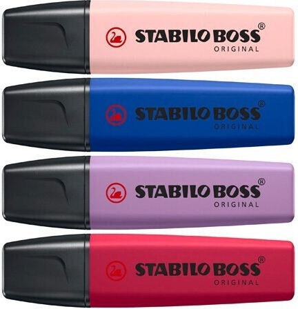 Stabilo Boss Markere de Subliniere 2mm Naturecolors 4buc