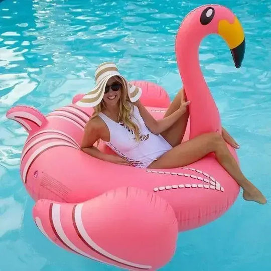 Gigantisches Pool-Luftmatratzen und aufblasbare Fahrzeuge Ride On Flamingo Rosa 270x140cm