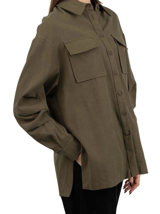 Women's Long Sleeve Shirt Khaki