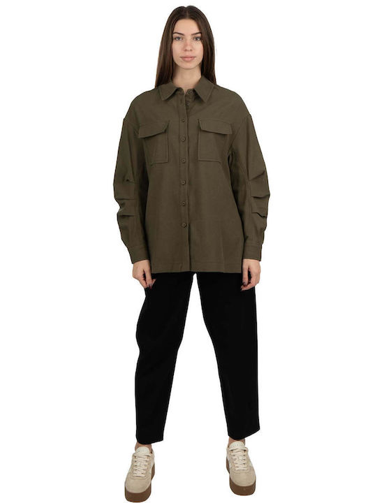 Women's Long Sleeve Shirt Khaki