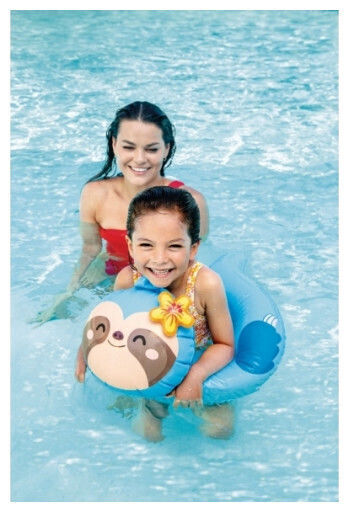 Intex Animal Kids' Swim Ring from 3 Years Old Light Blue Sloth
