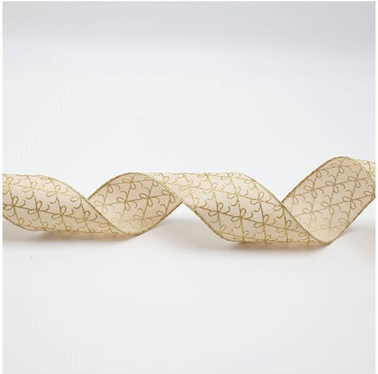 Beige Champagne Ribbon Bows 914x6.3cm