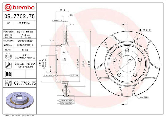 Bmw 3 E46 Brake Disc Brembo 09770275