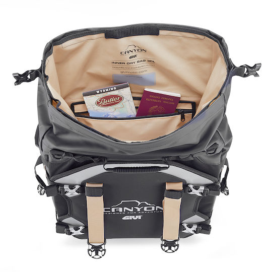 Givi Monokey Canyon Monokey Πλαϊνή Βαλίτσα Μοτοσυκλέτας 30lt σε Μαύρο Χρώμα
